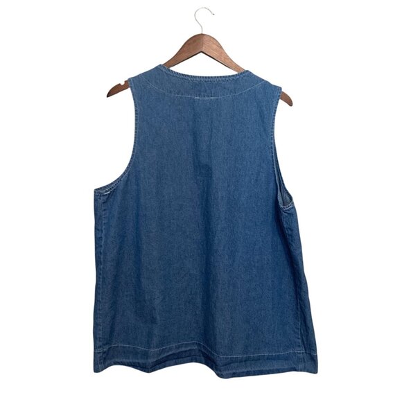 VTG Frans Dallas Cowboys Denim Open Vest Star Heart Embellishments XL Retro 80s - Picture 5 of 12